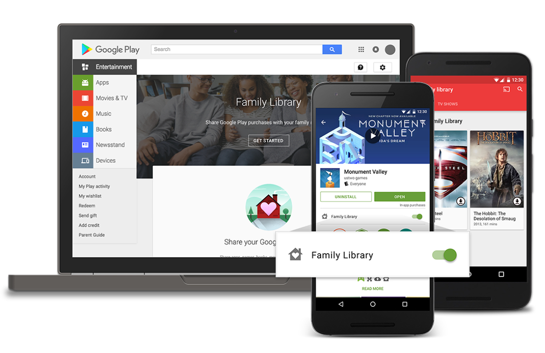 Google Play Family Library beschikbaar in Nederland: deel apps, films en meer