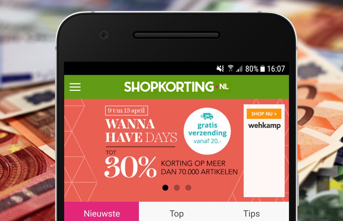 De Shopkorting-app geeft korting op je online aankopen (ADV)