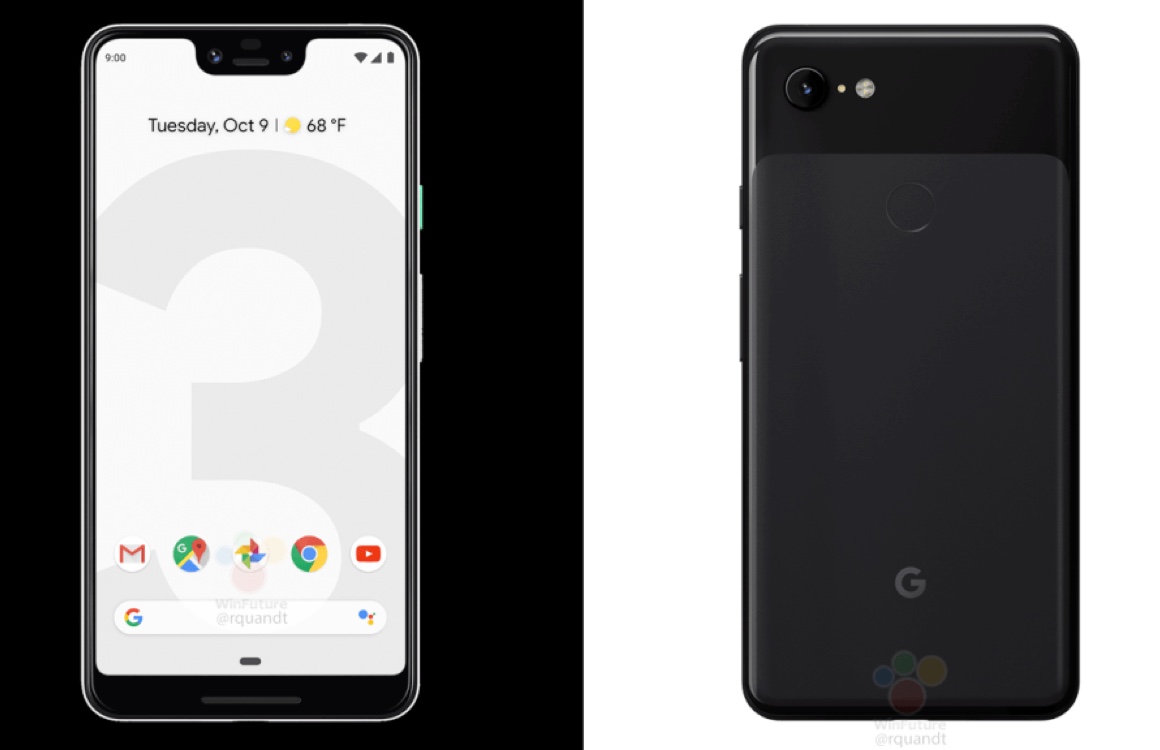 ‘Persrenders tonen Google Pixel 3 en Pixel 3 XL in vol ornaat’ (+ wallpapers)