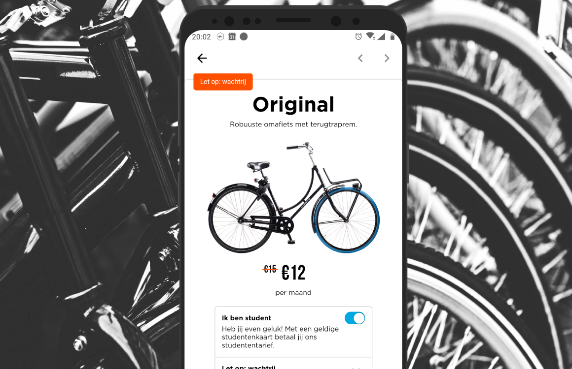 Nooit meer een kapotte fiets met de Swapfiets-app