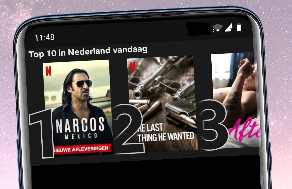 Netflix toont top 10-lijstjes met populairste series en films in Nederland