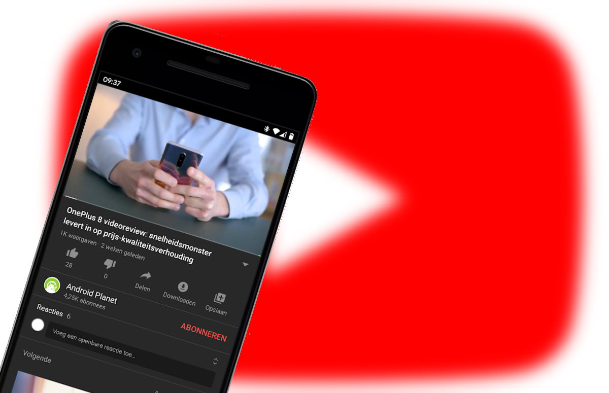 Videopagina in YouTube-app toont nu grotere thumbnails, minder reacties