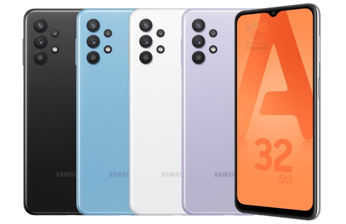 ‘Officiële renders Samsung Galaxy A32 5G tonen strak ontwerp’
