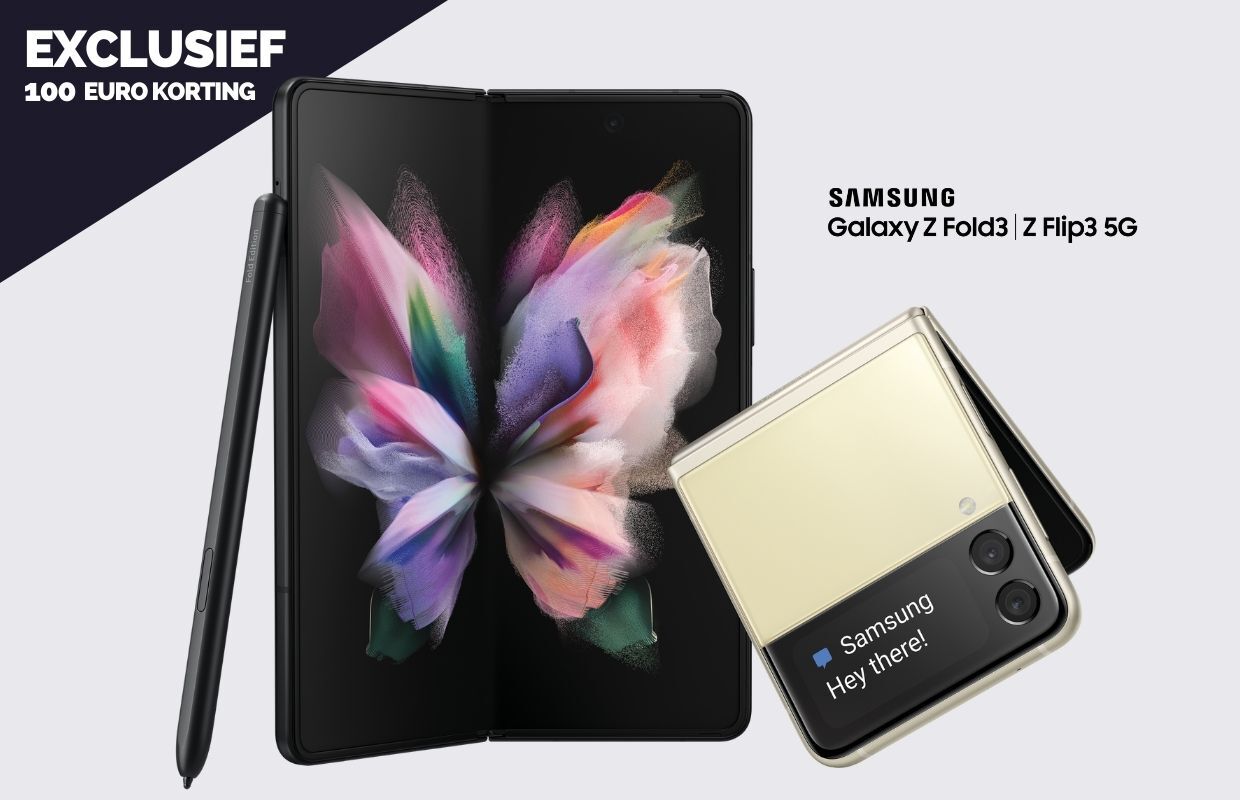 Exclusief: scoor 100 euro korting op de Samsung Galaxy Z Fold 3 of Z Flip 3