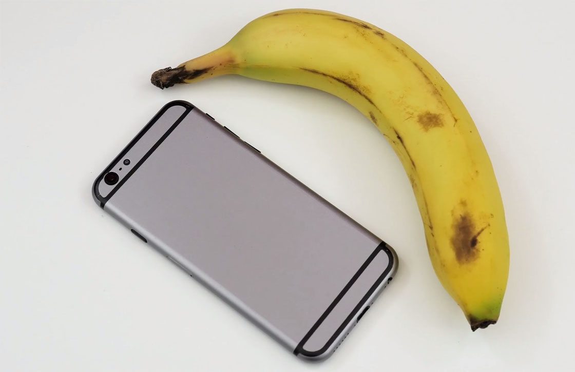 Video: de iPhone 6 vergeleken met een banaan
