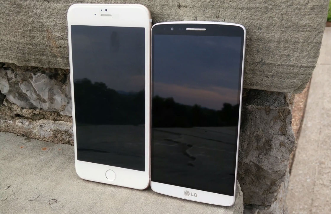 Zo ziet de 5,5 inch iPhone 6 mockup eruit in vergelijking met andere smartphones