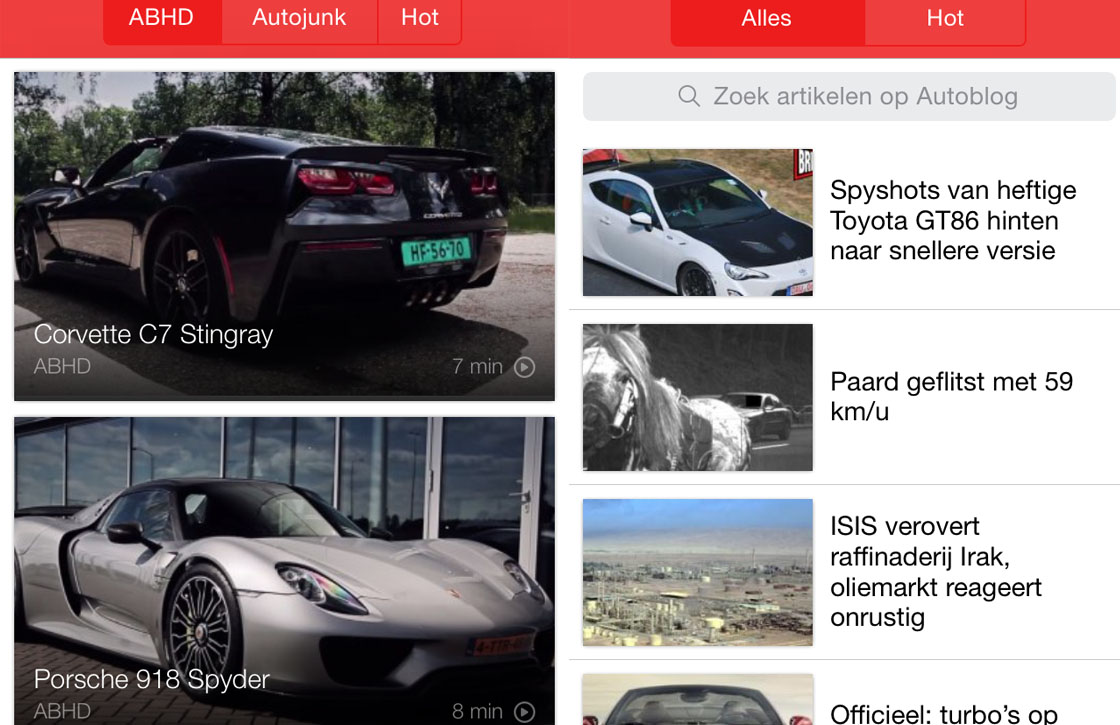Autoblog: volledig nieuwe app voor autoliefhebbers