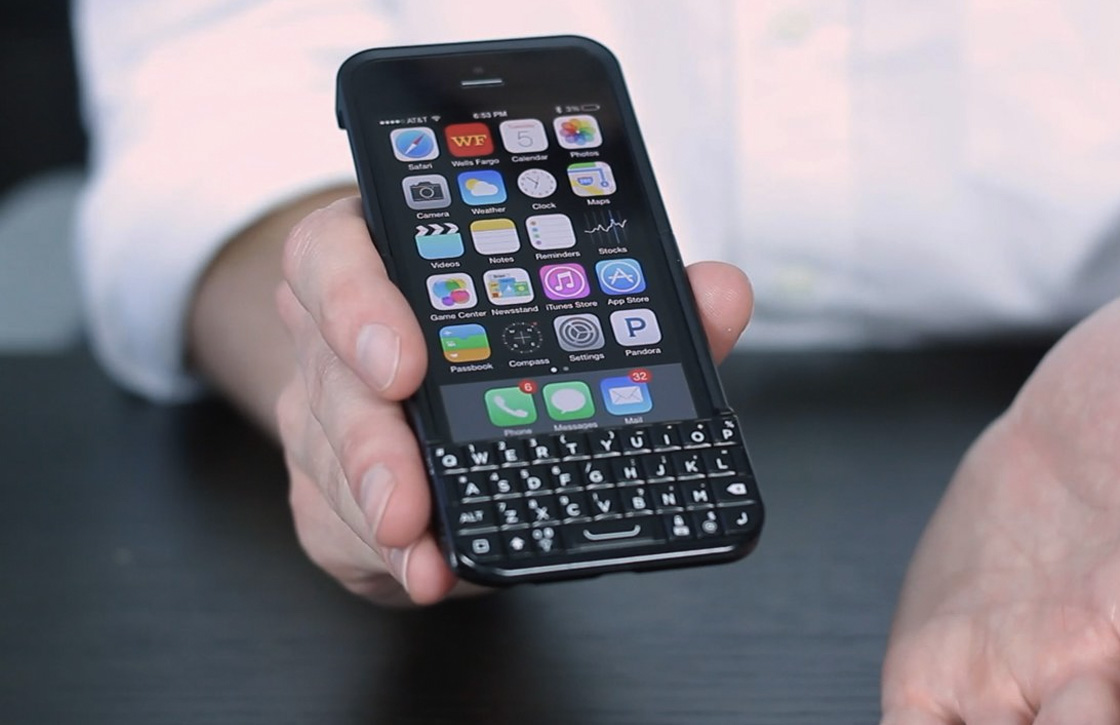 Typen maar: nieuw ‘Blackberry-toetsenbord’ voor iPhone op de markt