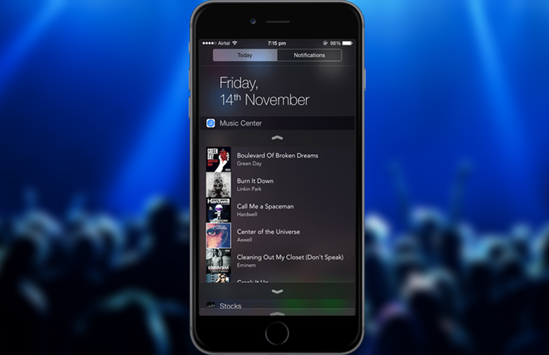 Handige app Music Center toont al je muziek in het Berichtencentrum