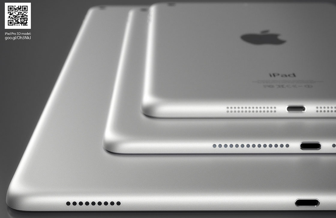 Prachtige renders tonen ‘iPad Pro’ naast bestaande iPads