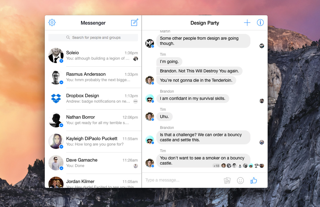 Facebook Messenger beschikbaar als webversie en Mac-app