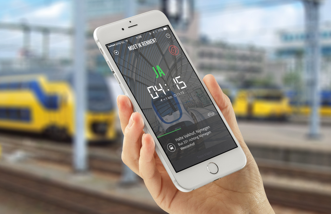 Nederlandse app toont of je moet rennen voor de trein