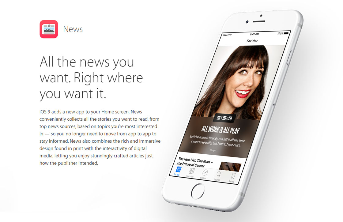 Apple komt met News: nieuwe nieuws-app in iOS 9