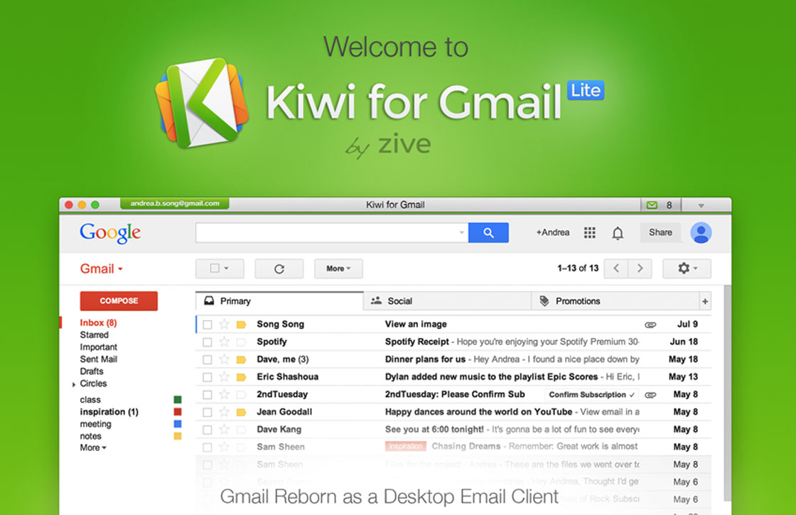 6 tips om Kiwi als Gmail-applicatie op de Mac te gebruiken