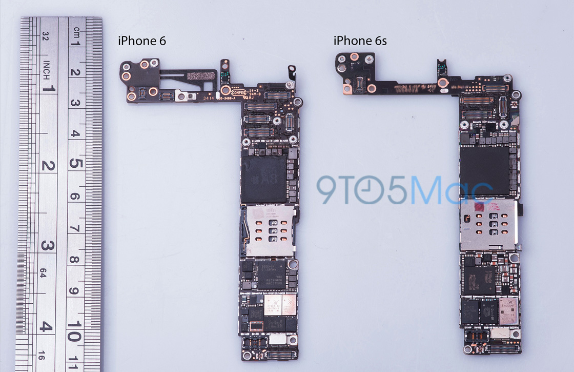 Nieuwe iPhone 6S plaatjes tonen nieuwe NFC-chip en 16GB opslag