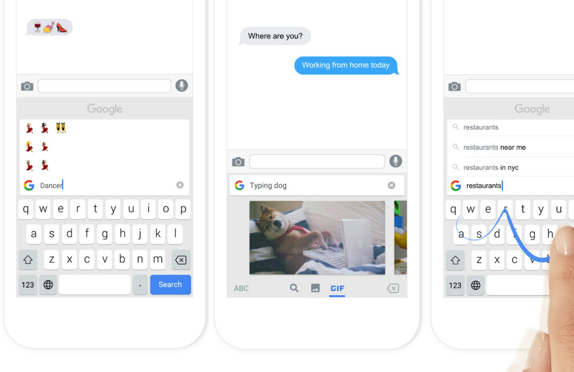 Google Gboard is een toetsenbord met zoekfunctie voor iOS