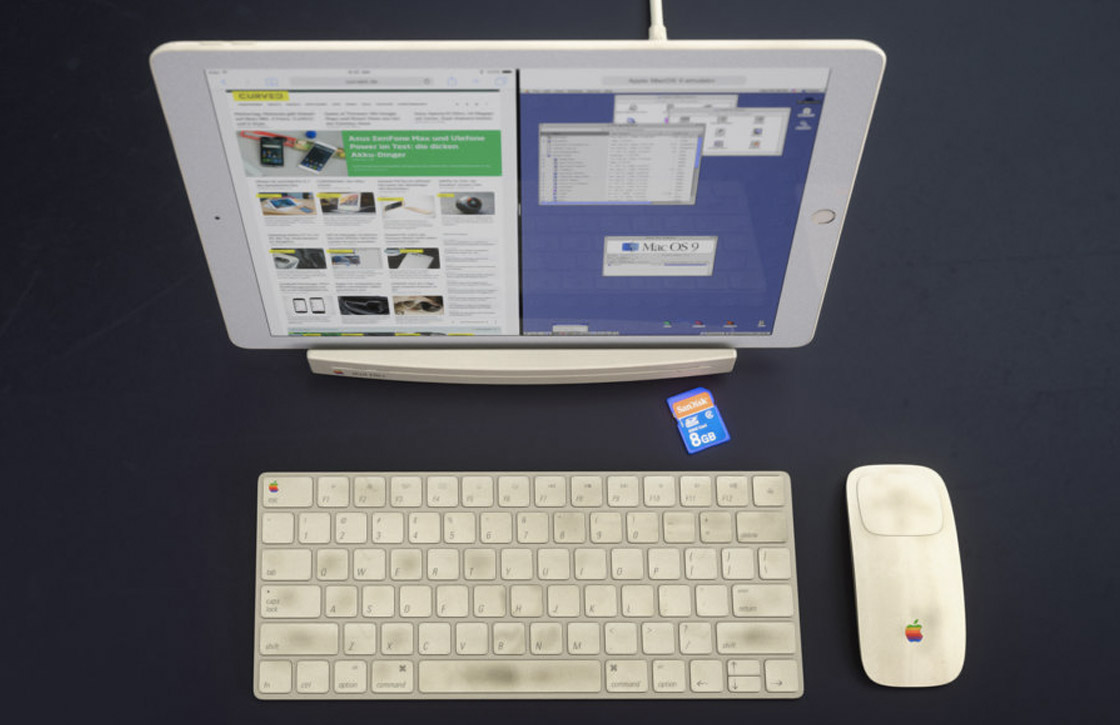Fraai concept gebruikt Macintosh LC als iPad-dock