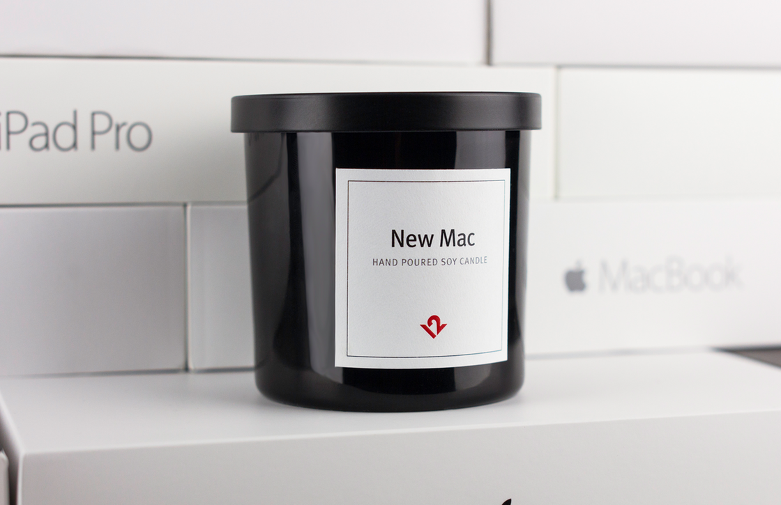 Met deze geurkaars ruikt je huis altijd naar een nieuwe Mac