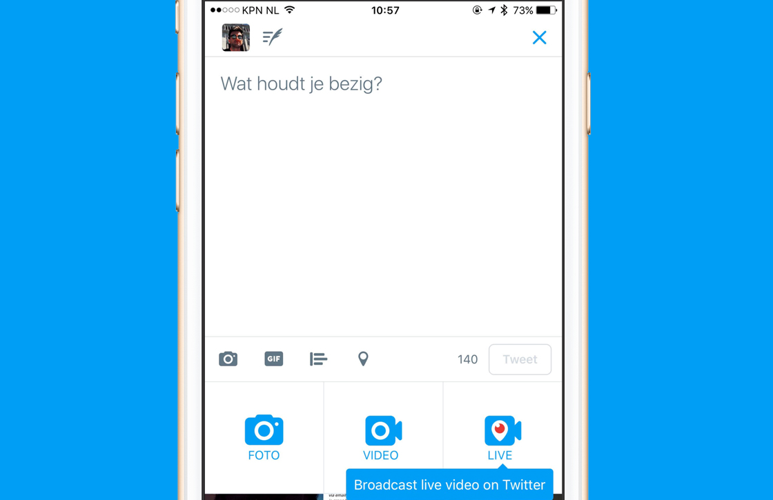 Twitter biedt livestreams direct vanuit eigen app