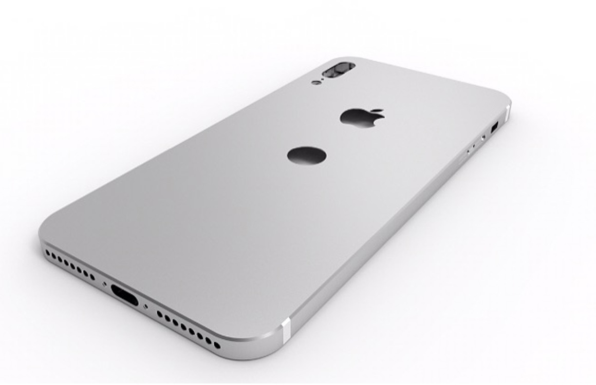 iPhone 8 renders tonen achterkant met vingerafdrukscanner