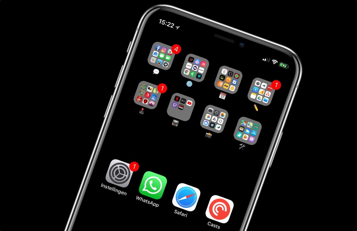 Tip: je iPhone-homescreen opruimen door ruimte tussen apps te vergroten