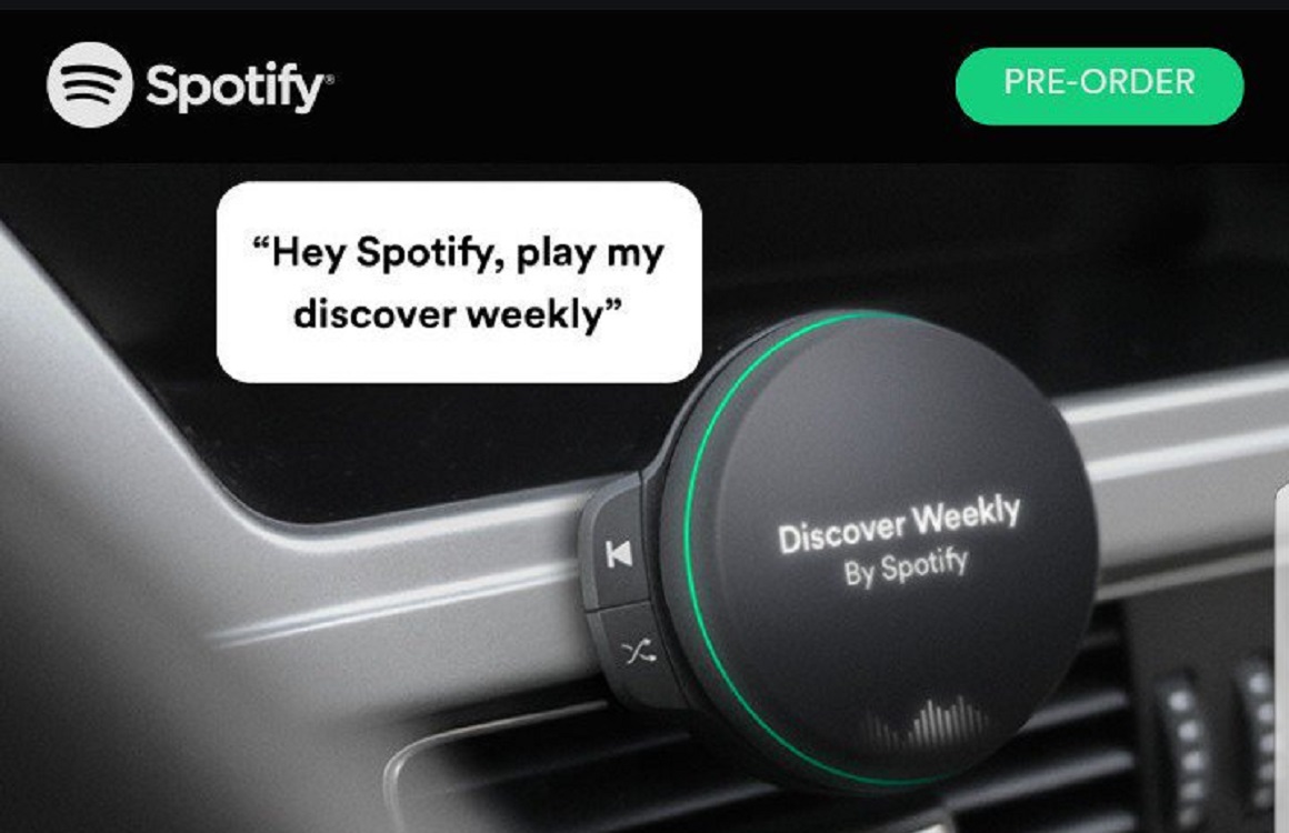 ‘Spotify is bezig met een goedkope speaker voor in de auto’
