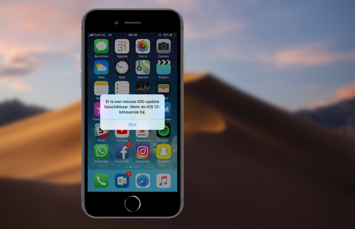 iOS 12-bèta valt gebruikers plots continu lastig met updatemelding