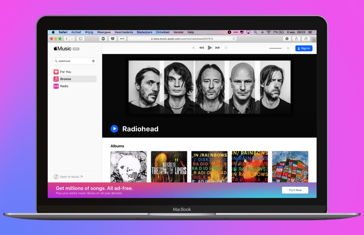 In 3 stappen Apple Music luisteren via je browser