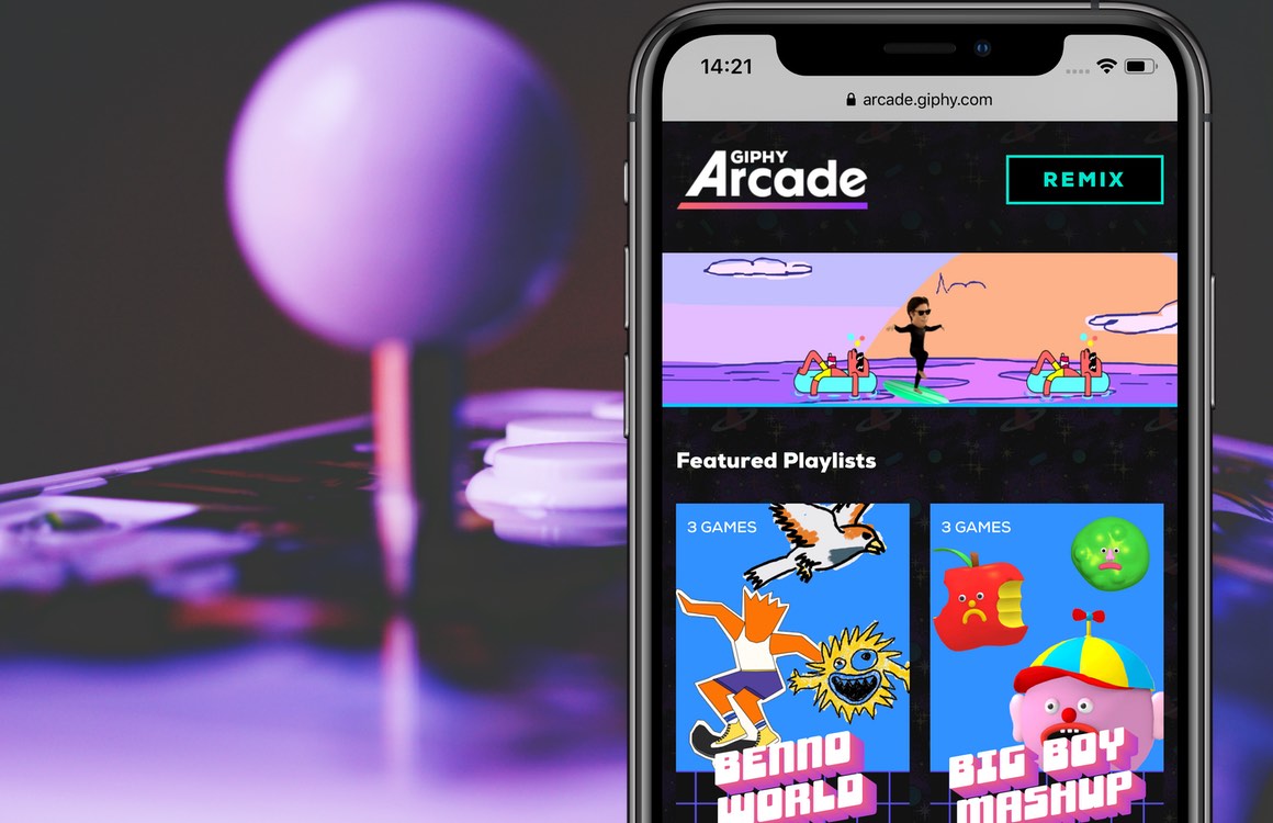 Giphy Arcade: speel, maak en deel minigames online