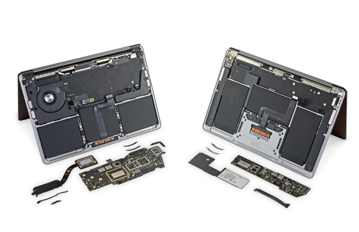 Teardown: MacBooks met M1-chip vrijwel identiek aan oudere Intel-modellen