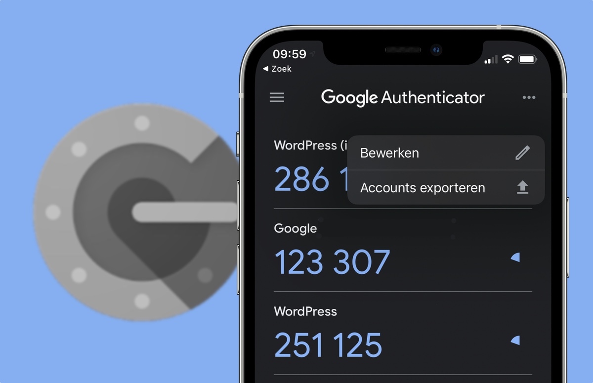 Google Authenticator-accounts overzetten naar een nieuwe iPhone: zo doe je dat