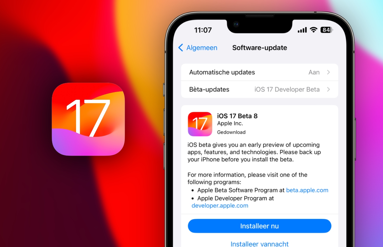 Apple lanceert iOS 17 bèta 8 – wanneer komt de definitieve versie?